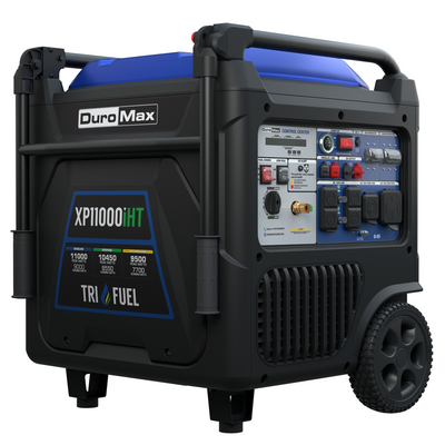 DuroMax 11,000 Watt Portable Tri Fuel Inverter Generator - Quiet, Low THD