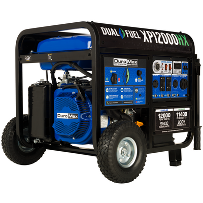 DuroMax  12,000 Watt Dual Fuel Portable HX Generator w/ CO Alert