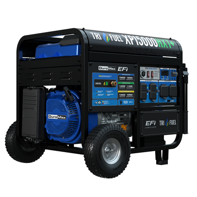 DuroMax 15,000 Watt Electric Start Tri Fuel EFI Portable Generator - 50 State Approved