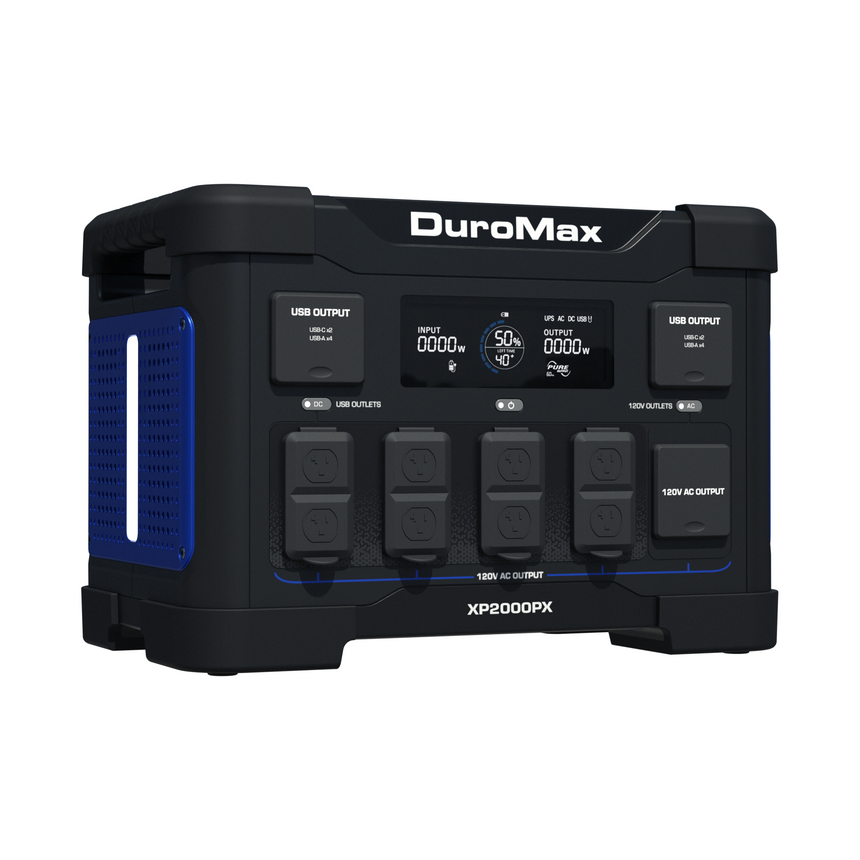 DuroMax 2000 Watt 1843 Wh LiFePO4 Portable Battery Backup Power Station